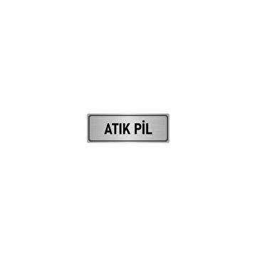 Özarslan Dizayn Departman Kapı İsimliği Atık Pil 5x20 cm Gümüş Renk Metal Yönlendirme Levhası