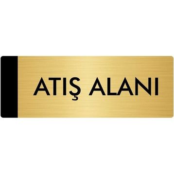 Özarslan Dizayn Departman Kapı İsimliği Atış Alanı 10x20 cm Altın Renk Metal Yönlendirme Levhası