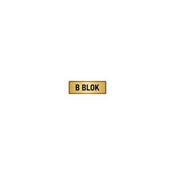 Özarslan Dizayn Departman Kapı İsimliği B Blok 7x20 cm Altın Renk Metal Yönlendirme Levhası