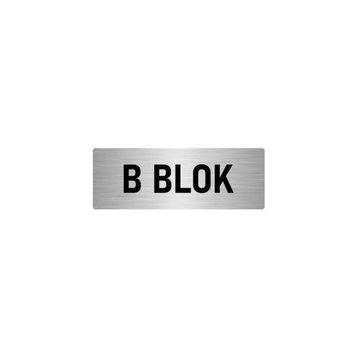 Özarslan Dizayn Departman Kapı İsimliği B Blok 7x20 cm Gümüş Renk Metal Yönlendirme Levhası