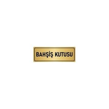 Özarslan Dizayn Departman Kapı İsimliği Bahşiş Kutusu 10x20 cm Altın Renk Metal Yönlendirme Levhası