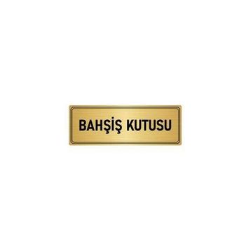 Özarslan Dizayn Departman Kapı İsimliği Bahşiş Kutusu 10x20 cm Altın Renk Metal Yönlendirme Levhası