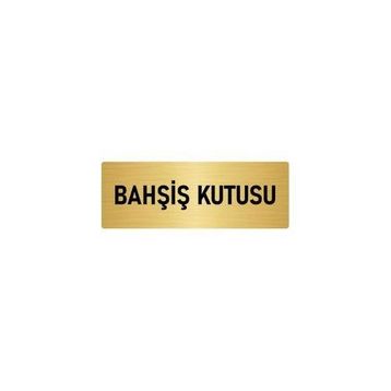 Özarslan Dizayn Departman Kapı İsimliği Bahşiş Kutusu 10x20 cm Altın Renk Metal Yönlendirme Levhası