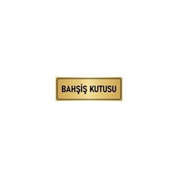 Özarslan Dizayn Departman Kapı İsimliği Bahşiş Kutusu 10x20 cm Altın Renk Metal Yönlendirme Levhası