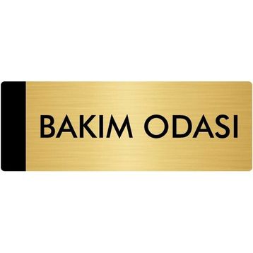 Özarslan Dizayn Departman Kapı İsimliği Bakım Odası 10x20 cm Altın Renk Metal Yönlendirme Levhası