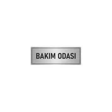 Özarslan Dizayn Departman Kapı İsimliği Bakım Odası 10x20 cm Gümüş Renk Metal Yönlendirme Levhası