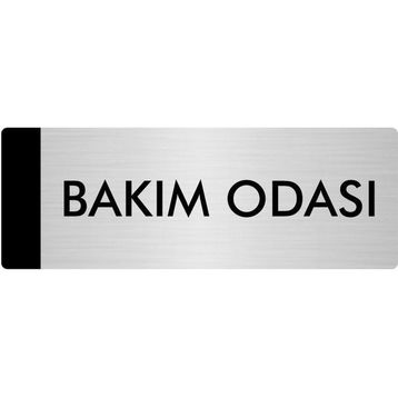 Özarslan Dizayn Departman Kapı İsimliği Bakım Odası 5x20 cm Gümüş Renk Metal Yönlendirme Levhası