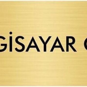 Özarslan Dizayn Departman Kapı İsimliği Bilgisayar Odası 10x20 cm Altın Renk Metal Yönlendirme Levhası