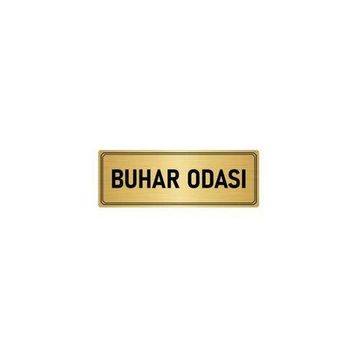 Özarslan Dizayn Departman Kapı İsimliği Buhar Odası 7x20 cm Altın Renk Metal Yönlendirme Levhası
