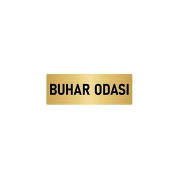 Özarslan Dizayn Departman Kapı İsimliği Buhar Odası 7x20 cm Altın Renk Metal Yönlendirme Levhası