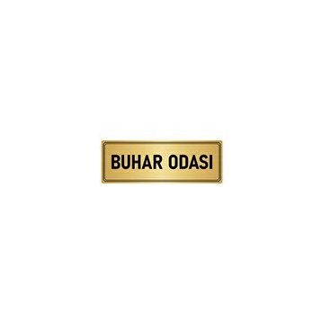 Özarslan Dizayn Departman Kapı İsimliği Buhar Odası 7x20 cm Altın Renk Metal Yönlendirme Levhası