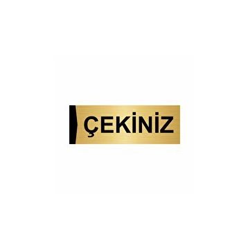 Özarslan Dizayn Departman Kapı İsimliği Çekiniz 10x20 cm Altın Renk Metal Yönlendirme Levhası