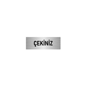 Özarslan Dizayn Departman Kapı İsimliği Çekiniz 10x20 cm Gümüş Renk Metal Yönlendirme Levhası