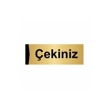 Özarslan Dizayn Departman Kapı İsimliği Çekiniz 7x20 cm Altın Renk Metal Yönlendirme Levhası