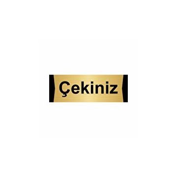 Özarslan Dizayn Departman Kapı İsimliği Çekiniz 7x20 cm Altın Renk Metal Yönlendirme Levhası
