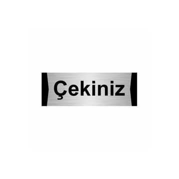 Özarslan Dizayn Departman Kapı İsimliği Çekiniz 7x20 cm Gümüş Renk Metal Yönlendirme Levhası