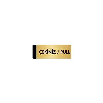 Özarslan Dizayn Departman Kapı İsimliği Çekiniz/pull 10x20 cm Altın Renk Metal Yönlendirme Levhası