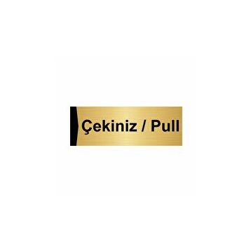 Özarslan Dizayn Departman Kapı İsimliği Çekiniz/pull 5x20 cm Altın Renk Metal Yönlendirme Levhası