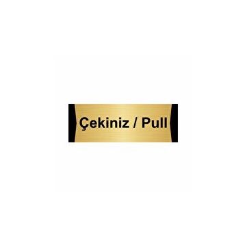 Özarslan Dizayn Departman Kapı İsimliği Çekiniz/pull 5x20 cm Altın Renk Metal Yönlendirme Levhası
