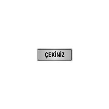 Özarslan Dizayn Departman Kapı İsimliği Çekiniz/pull 5x20 cm Gümüş Renk Metal Yönlendirme Levhası