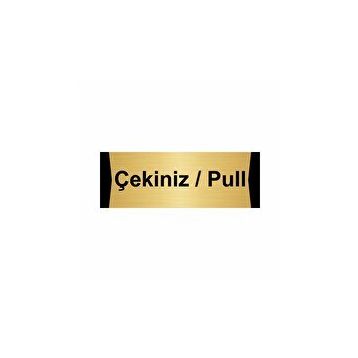 Özarslan Dizayn Departman Kapı İsimliği Çekiniz/pull 7x20 cm Altın Renk Metal Yönlendirme Levhası