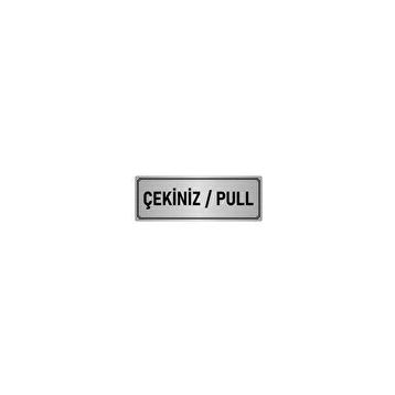 Özarslan Dizayn Departman Kapı İsimliği Çekiniz/pull 7x20 cm Gümüş Renk Metal Yönlendirme Levhası