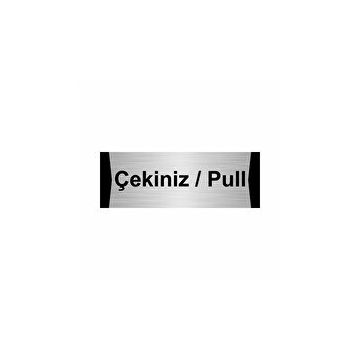 Özarslan Dizayn Departman Kapı İsimliği Çekiniz/pull 7x20 cm Gümüş Renk Metal Yönlendirme Levhası