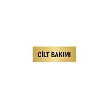Özarslan Dizayn Departman Kapı İsimliği Cilt Bakımı 10x20 cm Altın Renk Metal Yönlendirme Levhası