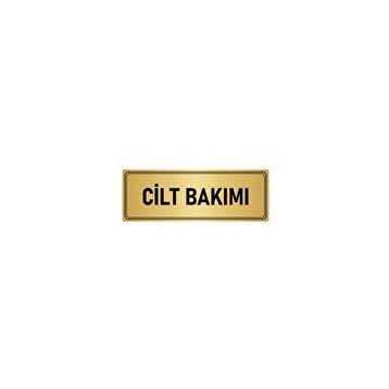 Özarslan Dizayn Departman Kapı İsimliği Cilt Bakımı 10x20 cm Altın Renk Metal Yönlendirme Levhası
