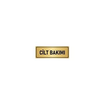 Özarslan Dizayn Departman Kapı İsimliği Cilt Bakımı 10x20 cm Altın Renk Metal Yönlendirme Levhası