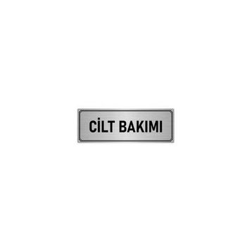 Özarslan Dizayn Departman Kapı İsimliği Cilt Bakımı 10x20 cm Gümüş Renk Metal Yönlendirme Levhası