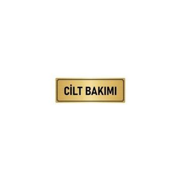Özarslan Dizayn Departman Kapı İsimliği Cilt Bakımı 5x20 cm Altın Renk Metal Yönlendirme Levhası