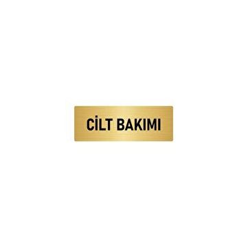 Özarslan Dizayn Departman Kapı İsimliği Cilt Bakımı 5x20 cm Altın Renk Metal Yönlendirme Levhası