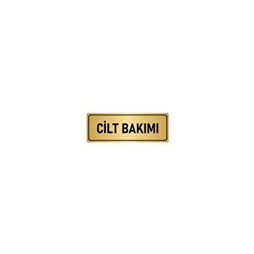Özarslan Dizayn Departman Kapı İsimliği Cilt Bakımı 5x20 cm Altın Renk Metal Yönlendirme Levhası