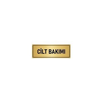 Özarslan Dizayn Departman Kapı İsimliği Cilt Bakımı 5x20 cm Altın Renk Metal Yönlendirme Levhası