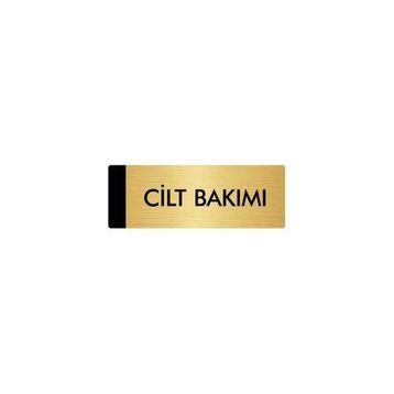 Özarslan Dizayn Departman Kapı İsimliği Cilt Bakımı 5x20 cm Altın Renk Metal Yönlendirme Levhası