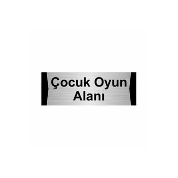 Özarslan Dizayn Departman Kapı İsimliği Çocuk Oyun Alanı 5x20 cm Gümüş Renk Metal Yönlendirme Levhası