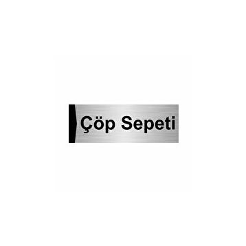 Özarslan Dizayn Departman Kapı İsimliği Çöp Sepeti 10x20 cm Gümüş Renk Metal Yönlendirme Levhası