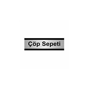 Özarslan Dizayn Departman Kapı İsimliği Çöp Sepeti 5x20 cm Gümüş Renk Metal Yönlendirme Levhası