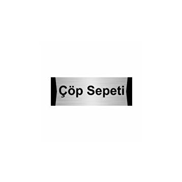 Özarslan Dizayn Departman Kapı İsimliği Çöp Sepeti 5x20 cm Gümüş Renk Metal Yönlendirme Levhası