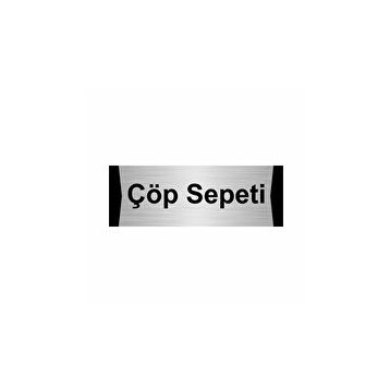 Özarslan Dizayn Departman Kapı İsimliği Çöp Sepeti 5x20 cm Gümüş Renk Metal Yönlendirme Levhası