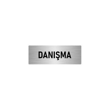 Özarslan Dizayn Departman Kapı İsimliği Danışma 7x20 cm Gümüş Renk Metal Yönlendirme Levhası