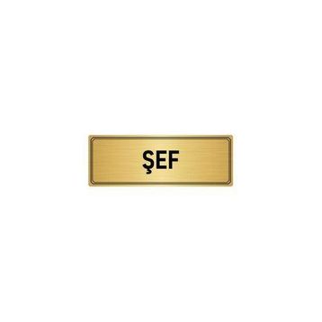 Özarslan Dizayn Departman Kapı İsimliği Depo Şefi 7x20 cm Altın Renk Metal Yönlendirme Levhası