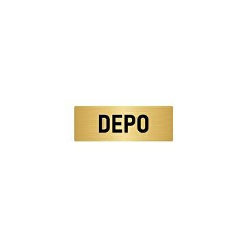 Özarslan Dizayn Departman Kapı İsimliği Depo Sorumlusu 5x20 cm Altın Renk Metal Yönlendirme Levhası