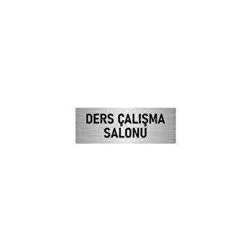 Özarslan Dizayn Departman Kapı İsimliği Ders Çalışma Odası 10x20 cm Gümüş Renk Metal Yönlendirme Levhası