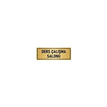 Özarslan Dizayn Departman Kapı İsimliği Ders Çalışma Odası 5x20 cm Altın Renk Metal Yönlendirme Levhası