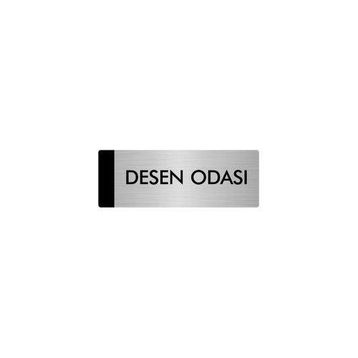 Özarslan Dizayn Departman Kapı İsimliği Desen Odası 7x20 cm Gümüş Renk Metal Yönlendirme Levhası