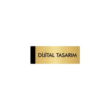 Özarslan Dizayn Departman Kapı İsimliği Dijital Tasarım 5x20 cm Altın Renk Metal Yönlendirme Levhası