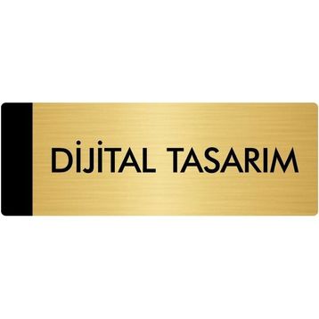 Özarslan Dizayn Departman Kapı İsimliği Dijital Tasarım 5x20 cm Altın Renk Metal Yönlendirme Levhası