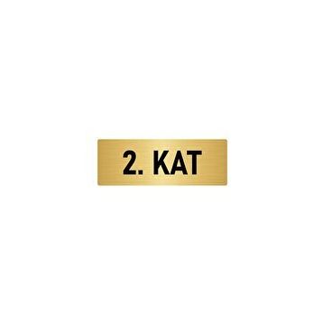 Özarslan Dizayn Departman Kapı İsimliği Dikkat Otomatik Kapı 10x20 cm Altın Renk Metal Yönlendirme Levhası